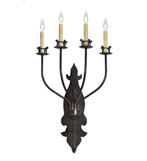 Meyda Tiffany - 116296 - Four Light Wall Sconce - Beatrice - Gilded Tobacco