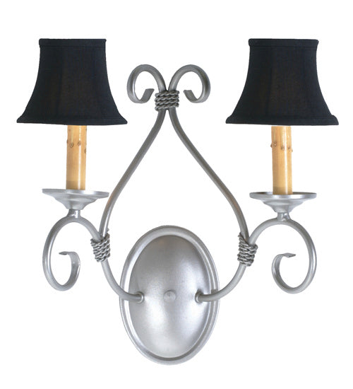 Meyda Tiffany - 116313 - Two Light Wall Sconce - Olivia - Pewter