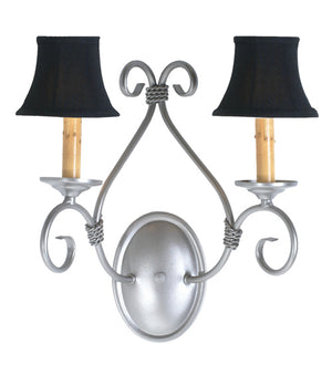 Meyda Tiffany - 116313 - Two Light Wall Sconce - Olivia - Pewter