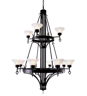 Meyda Tiffany - 116425 - 12 Light Chandelier - Savino - Chestnut