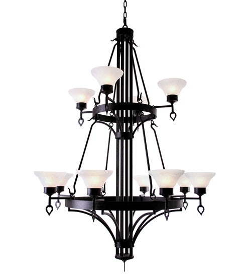 Meyda Tiffany - 116425 - 12 Light Chandelier - Savino - Chestnut