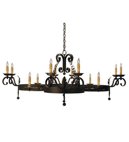 Meyda Tiffany - 116473 - 12 Light Chandelier - Andorra - Blackwash