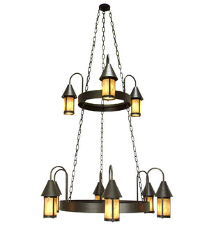 Meyda Tiffany - 116523 - Nine Light Chandelier - Algonquin - Gilded Tobacco