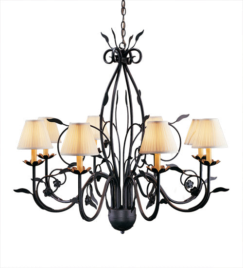 Meyda Tiffany - 116649 - Eight Light Chandelier - Bordeaux - Rustic Iron