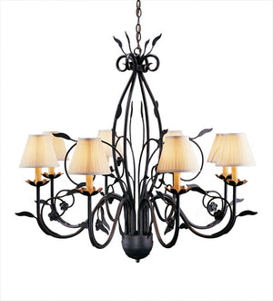 Meyda Tiffany - 116649 - Eight Light Chandelier - Bordeaux - Rustic Iron