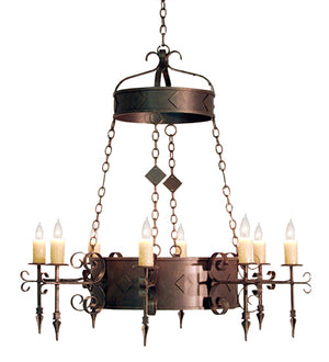 Meyda Tiffany - 117173 - Eight Light Chandelier - Diamante - Gilded Tobacco