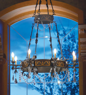 Meyda Tiffany - 117514 - Eight Light Chandelier - Filomena - Gilded Tobacco W/ Gold Accents