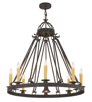 Meyda Tiffany - 117730 - Nine Light Chandelier - Lakeshore - Antique Iron Gate