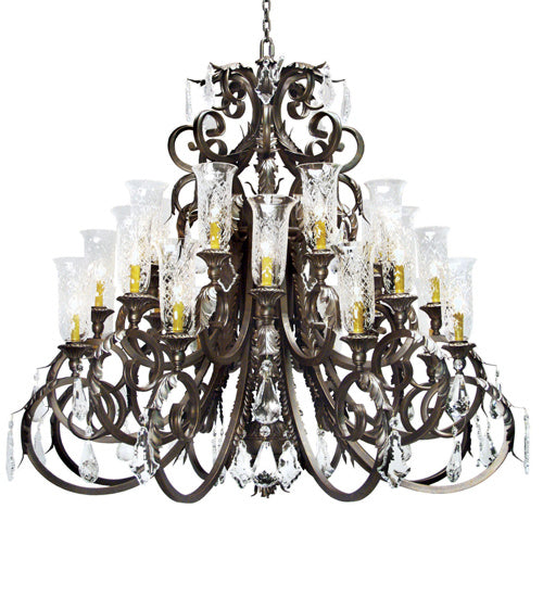 Meyda Tiffany - 119767 - 24 Light Chandelier - Serratina - Gilded Tobacco