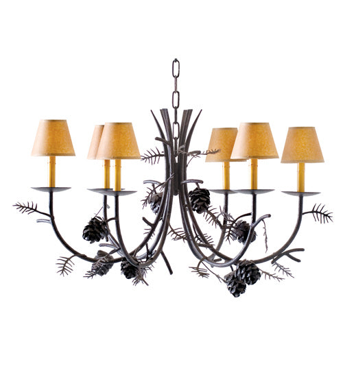 Meyda Tiffany - 119769 - Eight Light Chandelier - Pinecone - Chestnut