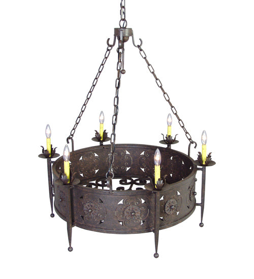 Meyda Tiffany - 120065 - Six Light Chandelier - Claudio - Cajun Spice