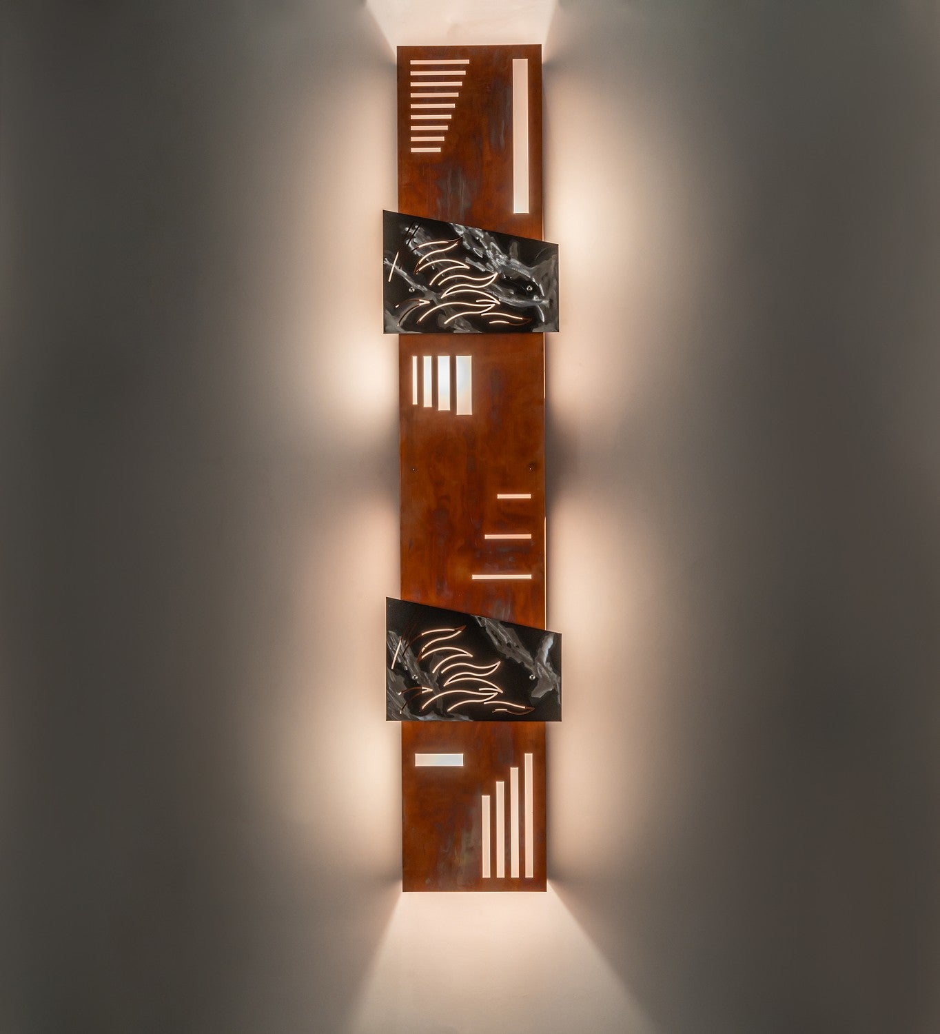 Meyda Tiffany - 120215 - Two Light Wall Sconce - Indigo - Burnt Copper