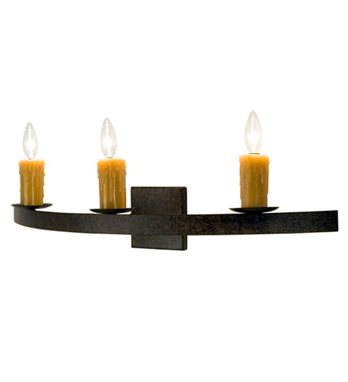 Meyda Tiffany - 120219 - Three Light Wall Sconce - Lakeshore - Rustic Iron