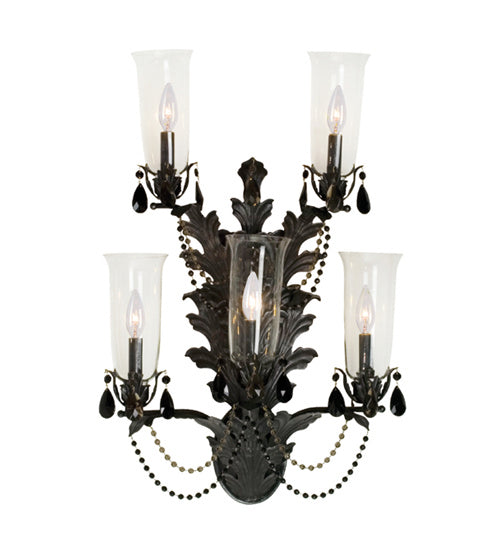 Meyda Tiffany - 120231 - Five Light Wall Sconce - French Baroque - Chestnut