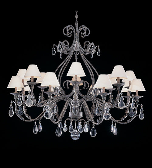 Meyda Tiffany - 120304 - 16 Light Chandelier - French Elegance - Antique Silver