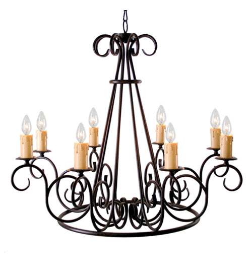 Meyda Tiffany - 120307 - Eight Light Chandelier - Marguerite - Rustic Iron