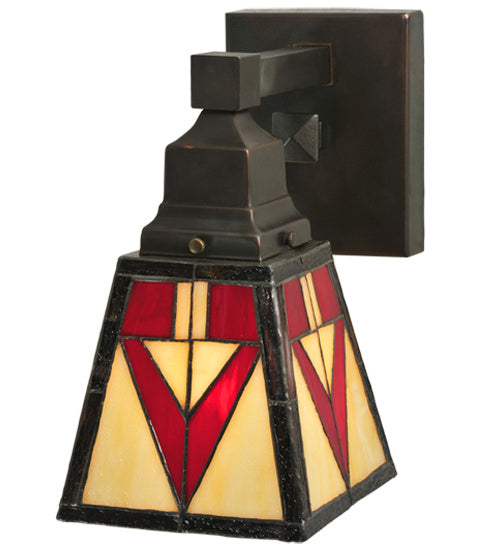 Meyda Tiffany - 122654 - One Light Wall Sconce - Otero - Craftsman Brown