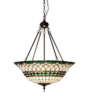 Meyda Tiffany - 128649 - Three Light Pendant - Tiffany Roman - Mahogany Bronze