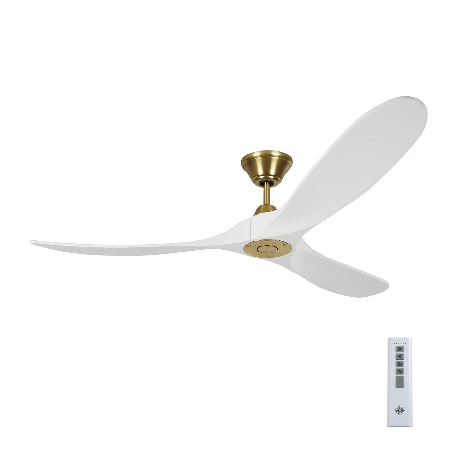 Visual Comfort Fan - 3MAVR60RZWBBS - 60"Ceiling Fan - Maverick - Burnished Brass