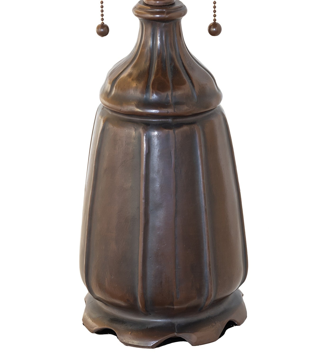 Meyda Tiffany - 13459 - Two Light Table Base - Ridged Seed Pod - Mahogany Bronze