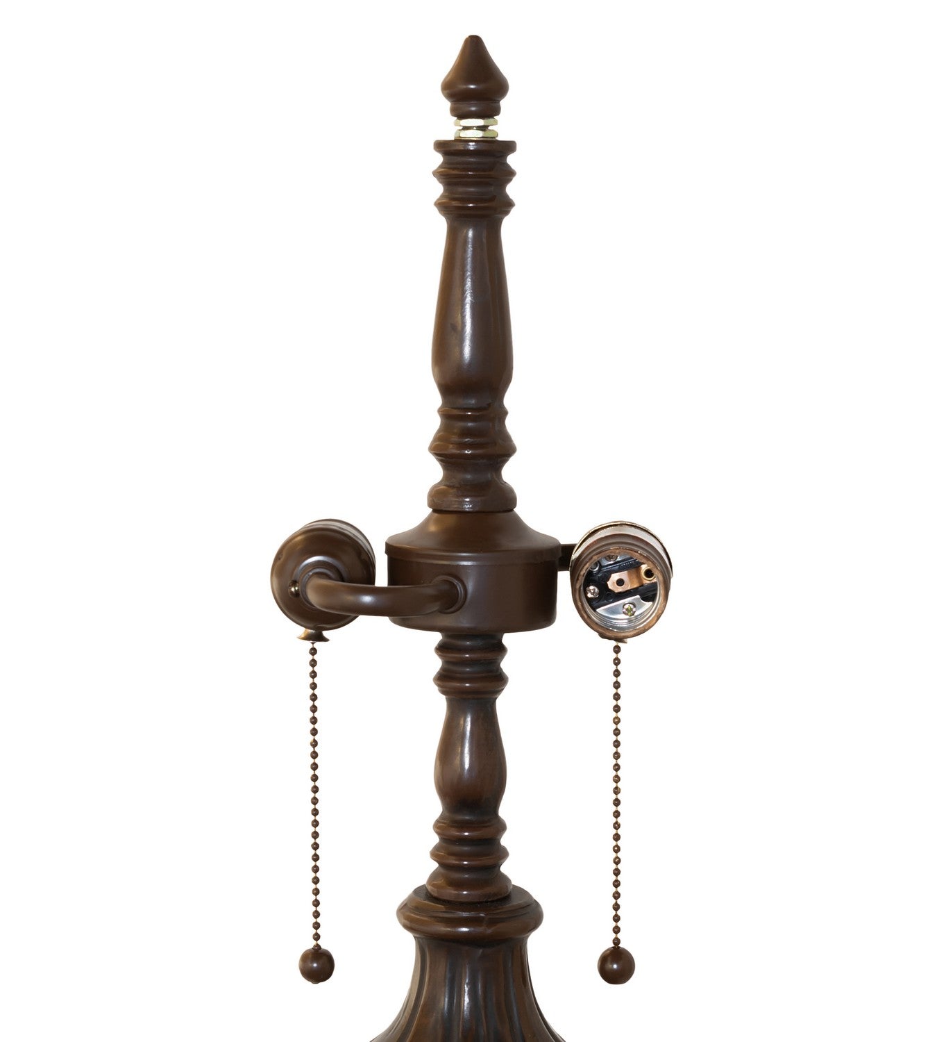 Meyda Tiffany - 13459 - Two Light Table Base - Ridged Seed Pod - Mahogany Bronze