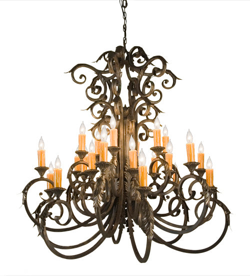 Meyda Tiffany - 135611 - 24 Light Chandelier - Serratina - Coffee Bean