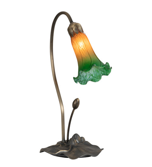 Meyda Tiffany - 13677 - One Light Accent Lamp - Amber/Green - Mahogany Bronze