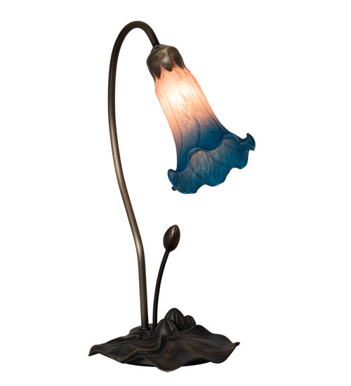 Meyda Tiffany - 13801 - One Light Accent Lamp - Pink/Blue - Mahogany Bronze