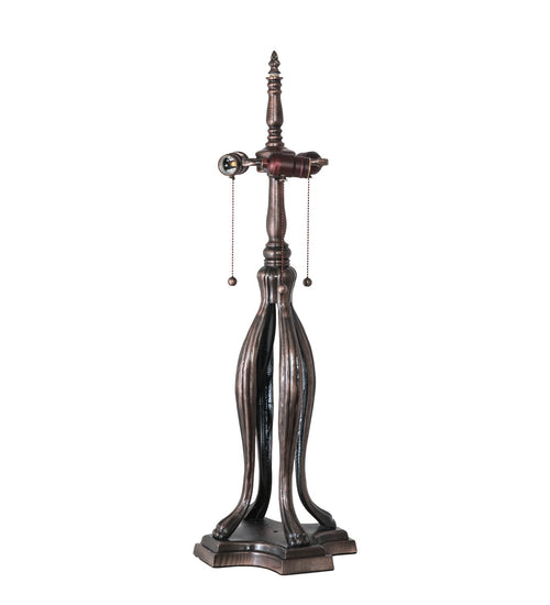 Meyda Tiffany - 140466 - Three Light Table Lamp - Roseborder - Mahogany Bronze