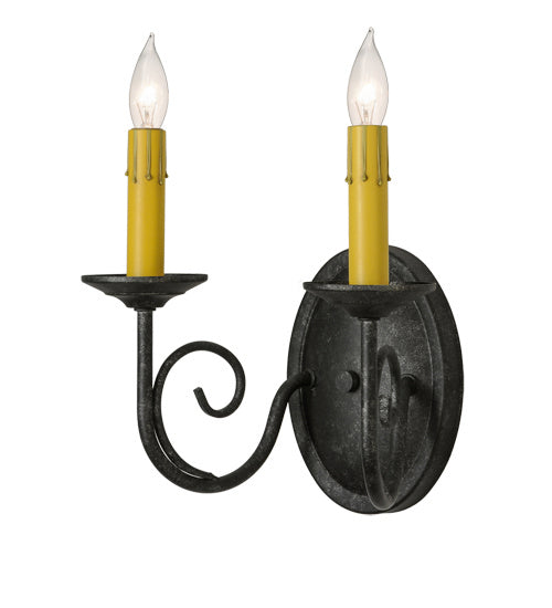 Meyda Tiffany - 149029 - Two Light Wall Sconce - Jenna - Smoke