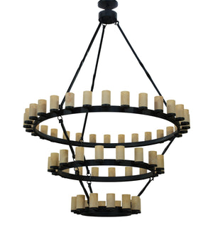 Meyda Tiffany - 158994 - 60 Light Chandelier - Noziroh Ring - Black Metal