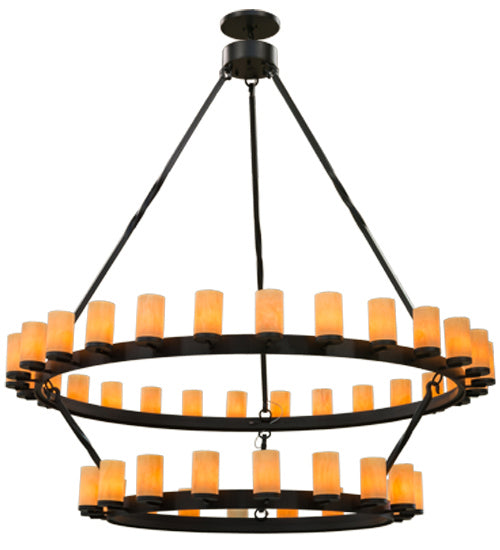 Meyda Tiffany - 158996 - 46 Light Chandelier - Noziroh Ring - Black Metal