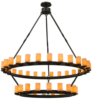 Meyda Tiffany - 158996 - 46 Light Chandelier - Noziroh Ring - Black Metal