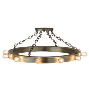 Meyda Tiffany - 159274 - 12 Light Pendant - Helm - Satin Brass