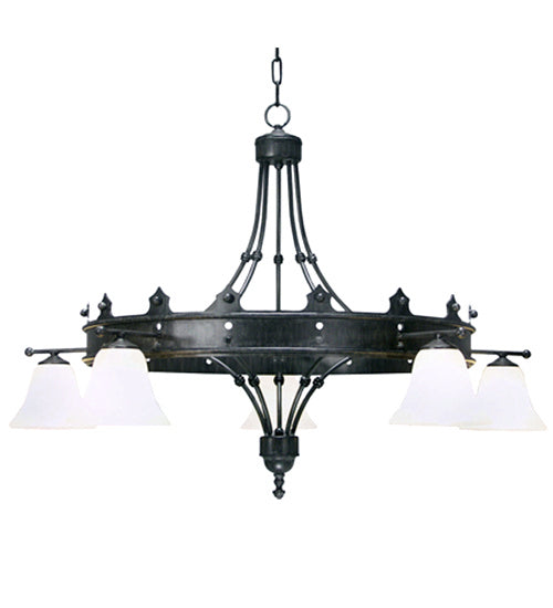 Meyda Tiffany - 160695 - Five Light Chandelier - Strada - Antique Iron Gate