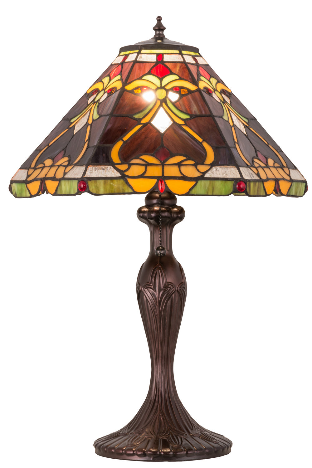 Meyda Tiffany - 162203 - One Light Table Lamp - Middleton - Mahogany Bronze