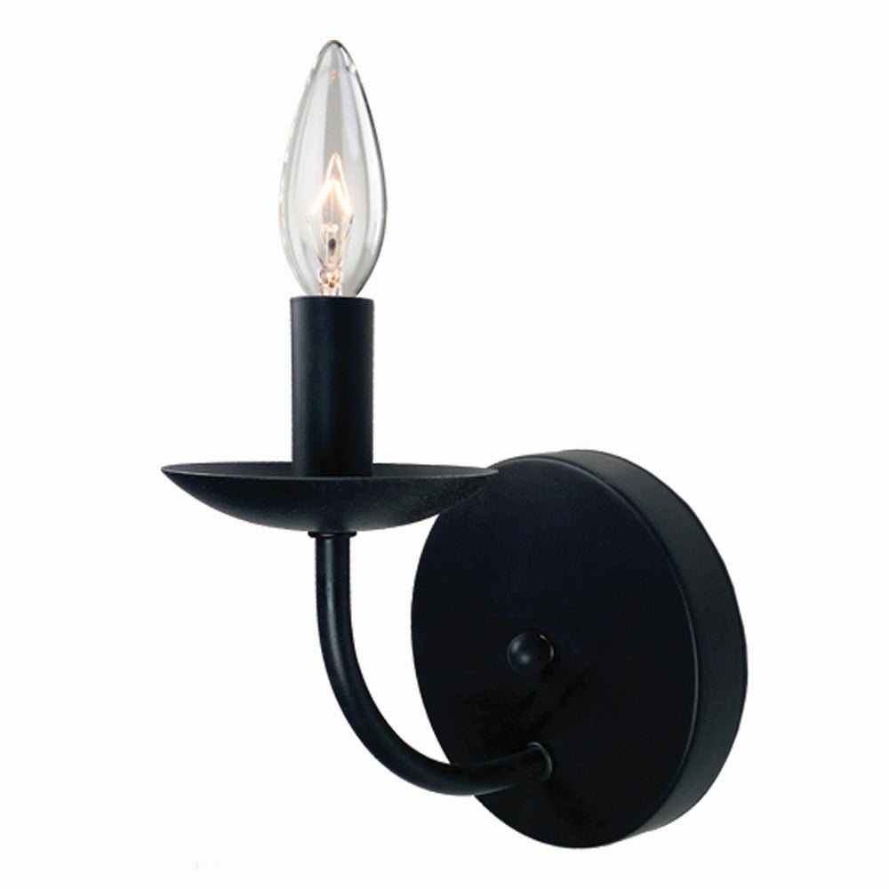 Artcraft - AC11671BK - One Light Wall Sconce - Wrought Iron - Black