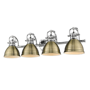 Golden - 3602-BA4 CH-AB - Four Light Bath Vanity - Duncan CH - Chrome