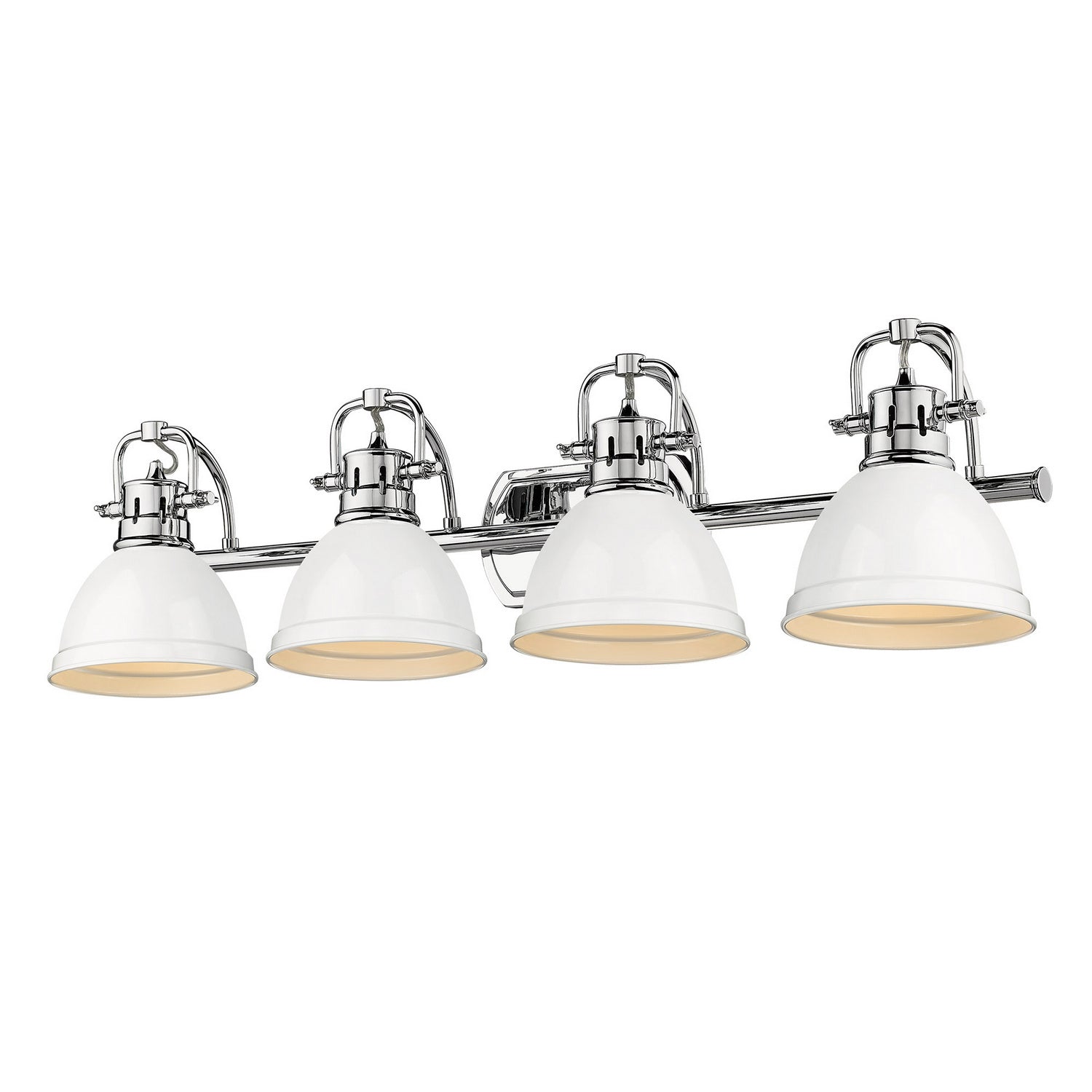 Golden - 3602-BA4 CH-WH - Four Light Bath Vanity - Duncan CH - Chrome