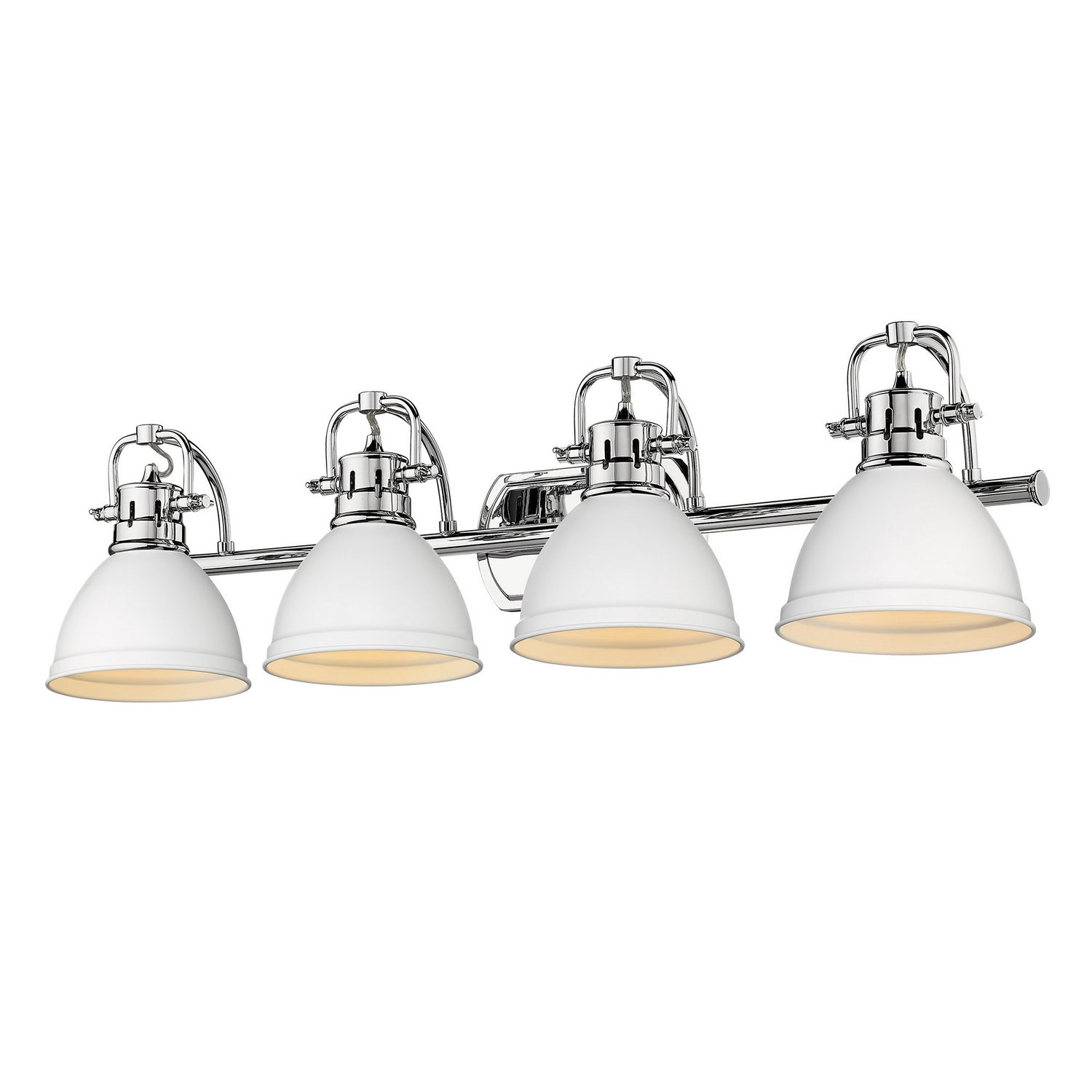 Golden - 3602-BA4 CH-WHT - Four Light Bath Vanity - Duncan CH - Chrome