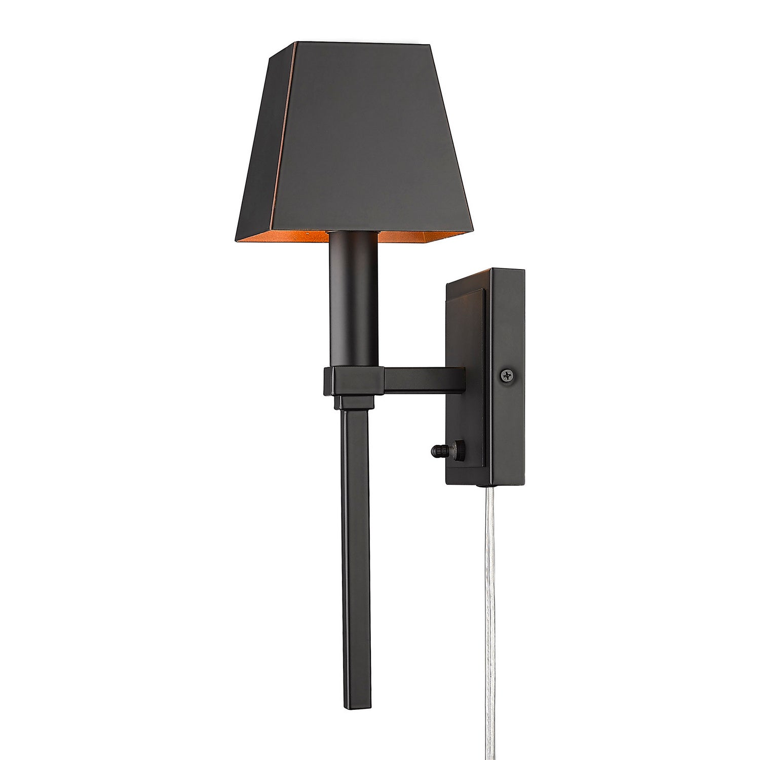 Golden - 5905-1W BLK-BLK - One Light Wall Sconce - Messina - Matte Black