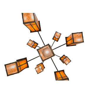 Meyda Tiffany - 162412 - Nine Light Chandelier - Church Street - Craftsman Brown