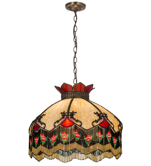 Meyda Tiffany - 164613 - Three Light Pendant - Isabella - Antique Brass