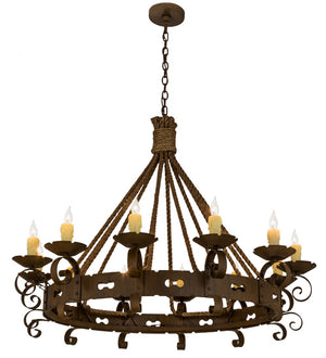 Meyda Tiffany - 164661 - 12 Light Chandelier - Goulaine Corde - Rustic Iron