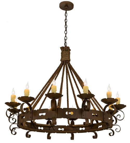 Meyda Tiffany - 164661 - 12 Light Chandelier - Goulaine Corde - Rustic Iron