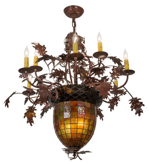 Meyda Tiffany - 165173 - 11 Light Chandelier - Greenbriar Oak - Rust