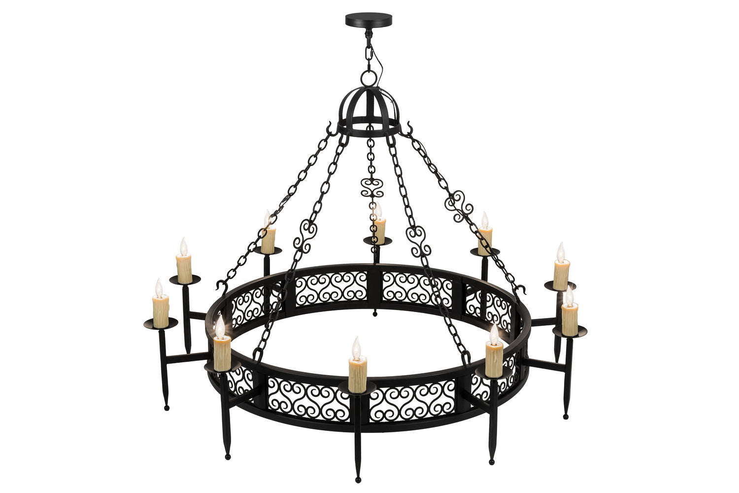 Meyda Tiffany - 165221 - Ten Light Chandelier - Toscano - Black