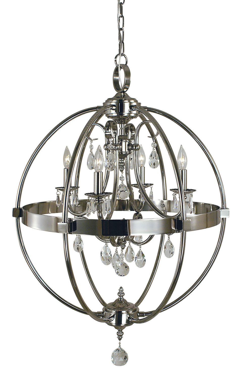 Framburg - 1064 PN - Four Light Chandelier - Compass - Polished Nickel