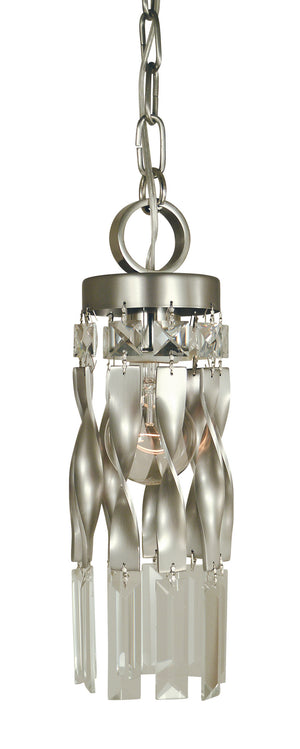 Framburg - 4718 SP/PN - One Light Pendant - Adele - Satin Pewter with Polished Nickel