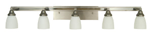 Framburg - 4785 SP/PN - Five Light Wall Sconce - Mercer - Satin Pewter with Polished Nickel